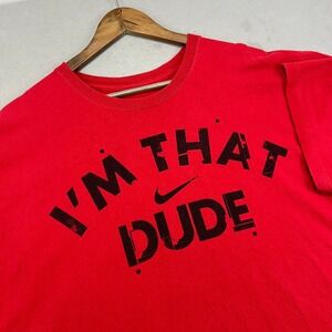 Nike I'm That‎ Dude Red Graphic T-Shirt Mens Extra Large XL Loose Fit Tee Top